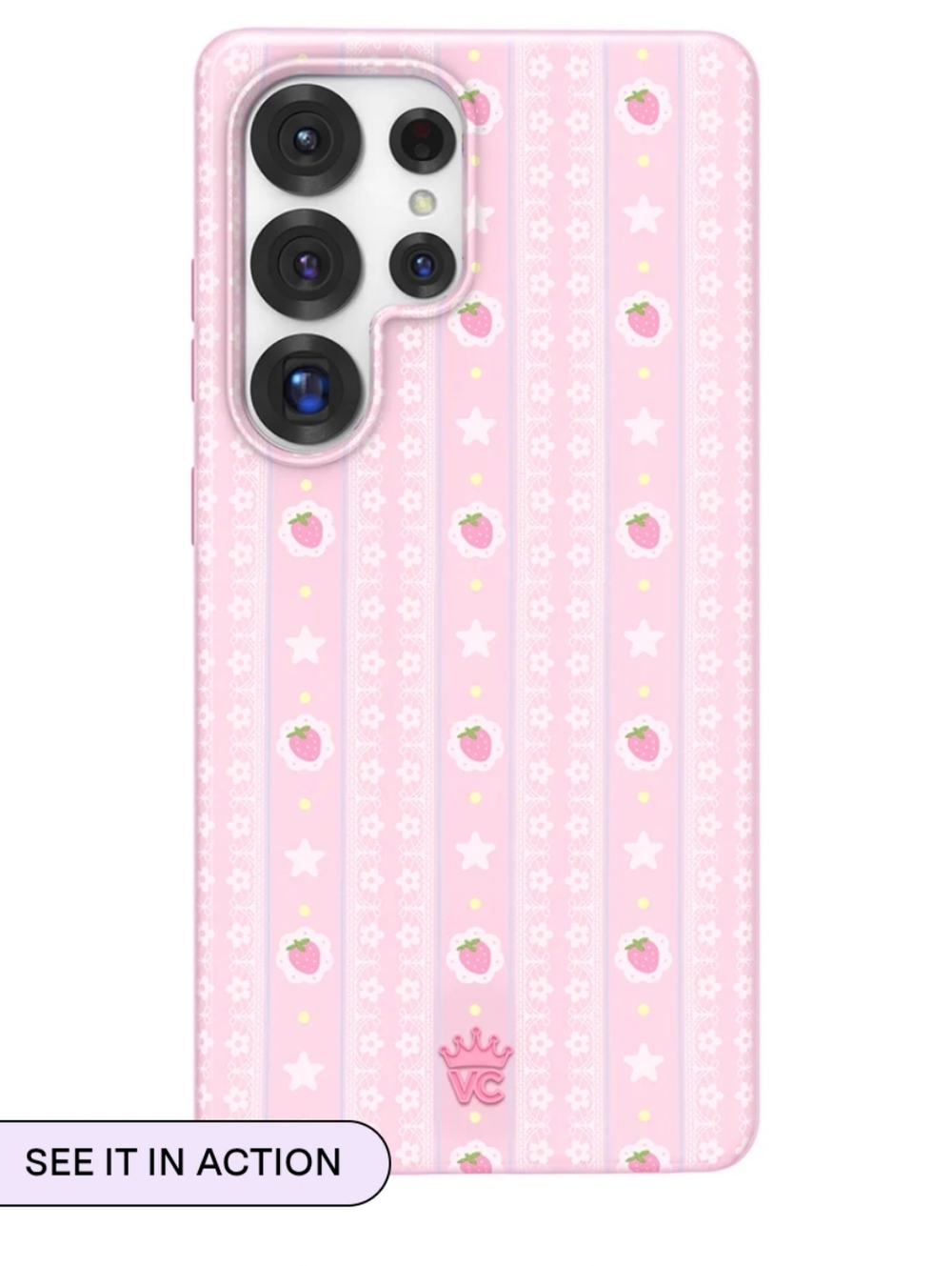 Velvet Caviar Pink Strawberry Phone Case + Ring
